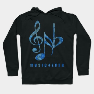 MUSIC4EVER Treble Clef Music Notes Hoodie